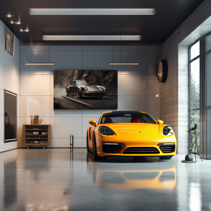 Obraz PORSCHE Auto Luksusowe Luxury Cars Orange
