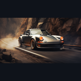 Obraz PORSCHE Auto Luksusowe Luxury Cars Orange