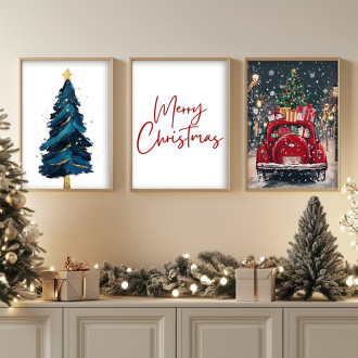 Obraz Świąteczny Samochód Christmas