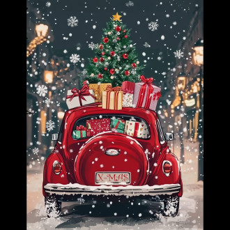 Obraz Świąteczny Samochód Christmas